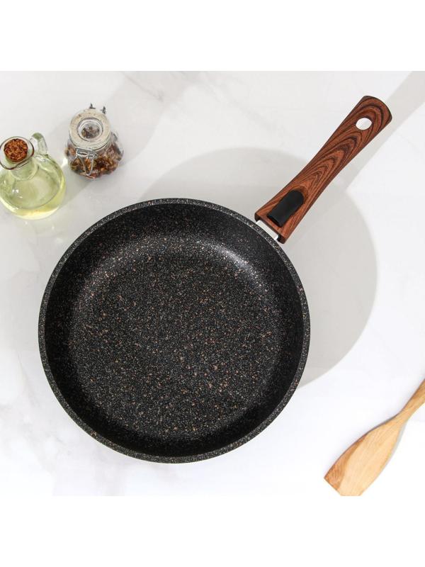 Сковорода Granit ultra original, d=26 см, съёмная ручка, антипригарное покрытие, цвет чёрный