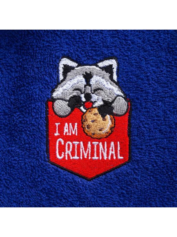 Халат махровый детский «Енотик», цвет синий, размер 30