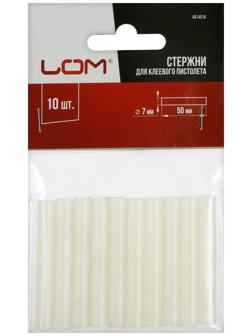 Стержни клеевые ЛОМ, 7 х 50 мм, 10 шт.