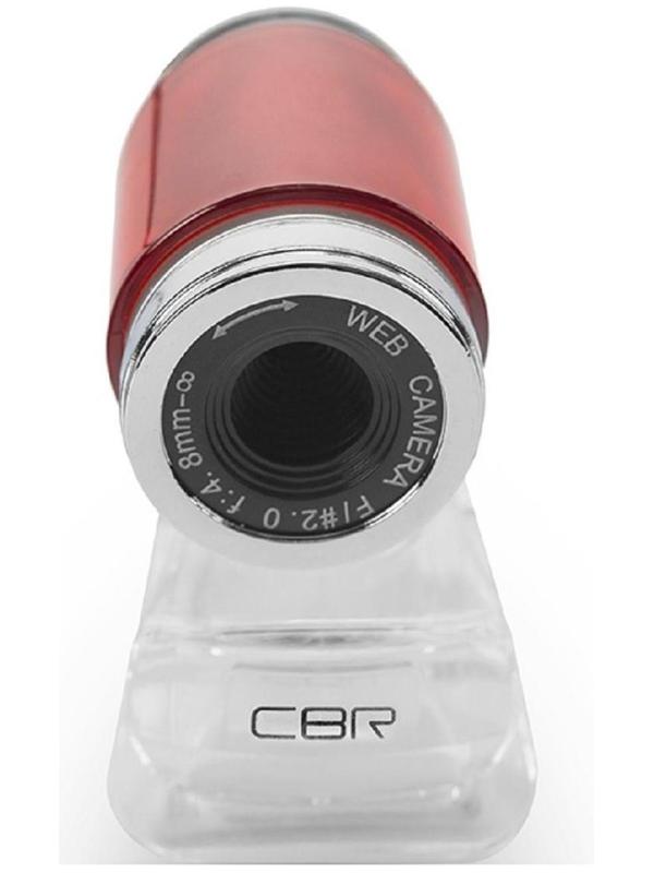 Веб-камера CBR CW 830M Red, 0.3 МП, 640х480, USB 2.0, микрофон, красная