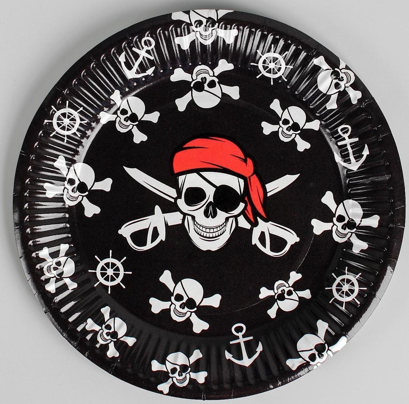 Тарелка бумажная «Пират», 18 см