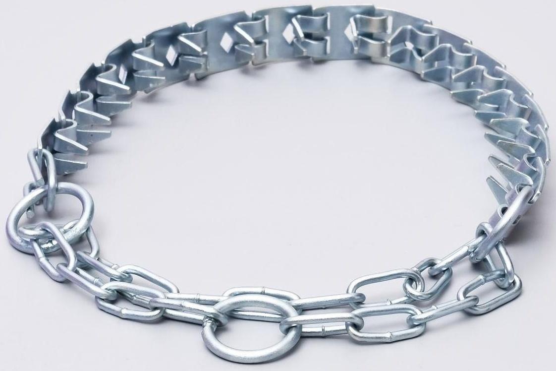 Ошейник строгий пластинчатый, цинк, 50 х 2,3 см