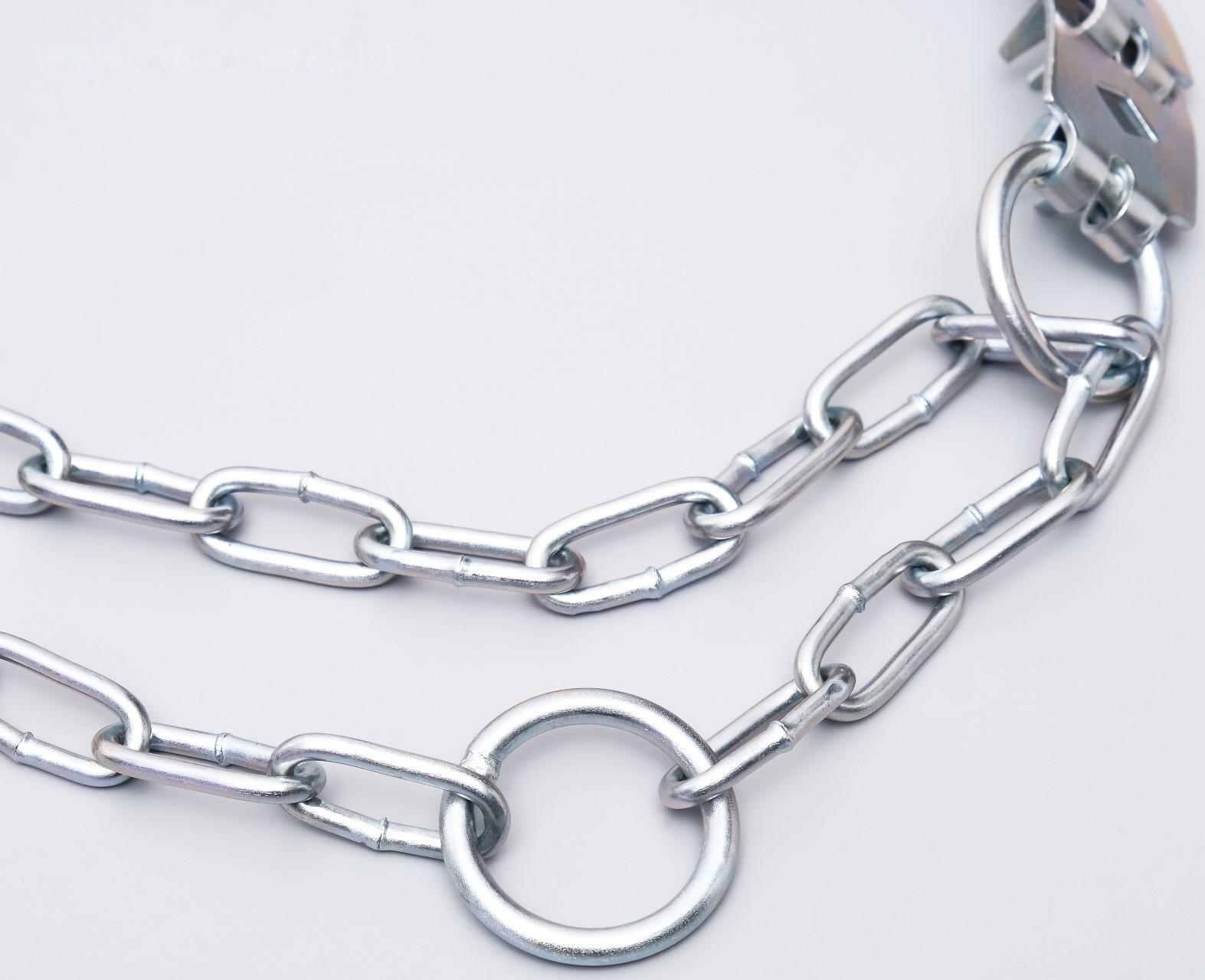 Ошейник строгий пластинчатый, цинк, 55 х 2,3 см