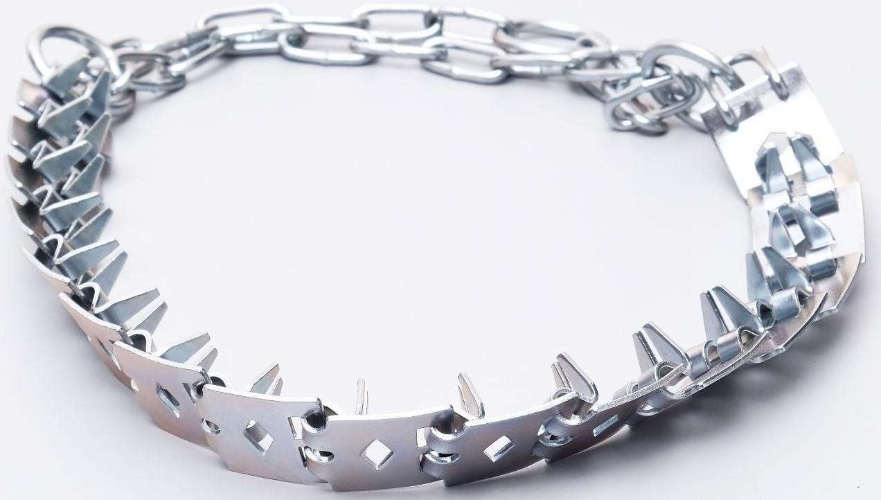 Ошейник строгий пластинчатый, цинк, 55 х 2,3 см