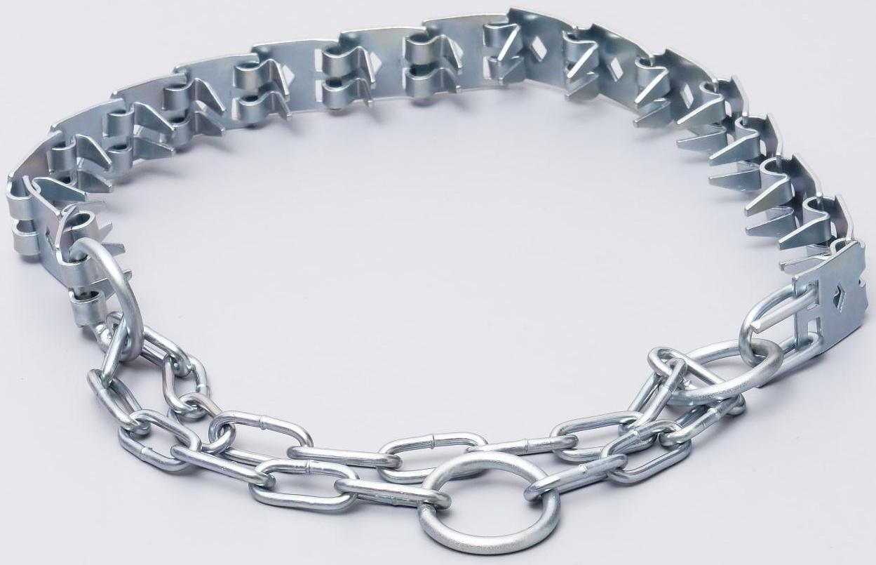 Ошейник строгий пластинчатый, цинк, 55 х 2,7 см