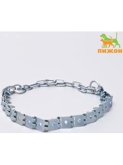 Ошейник строгий пластинчатый, цинк, 55 х 2,7 см