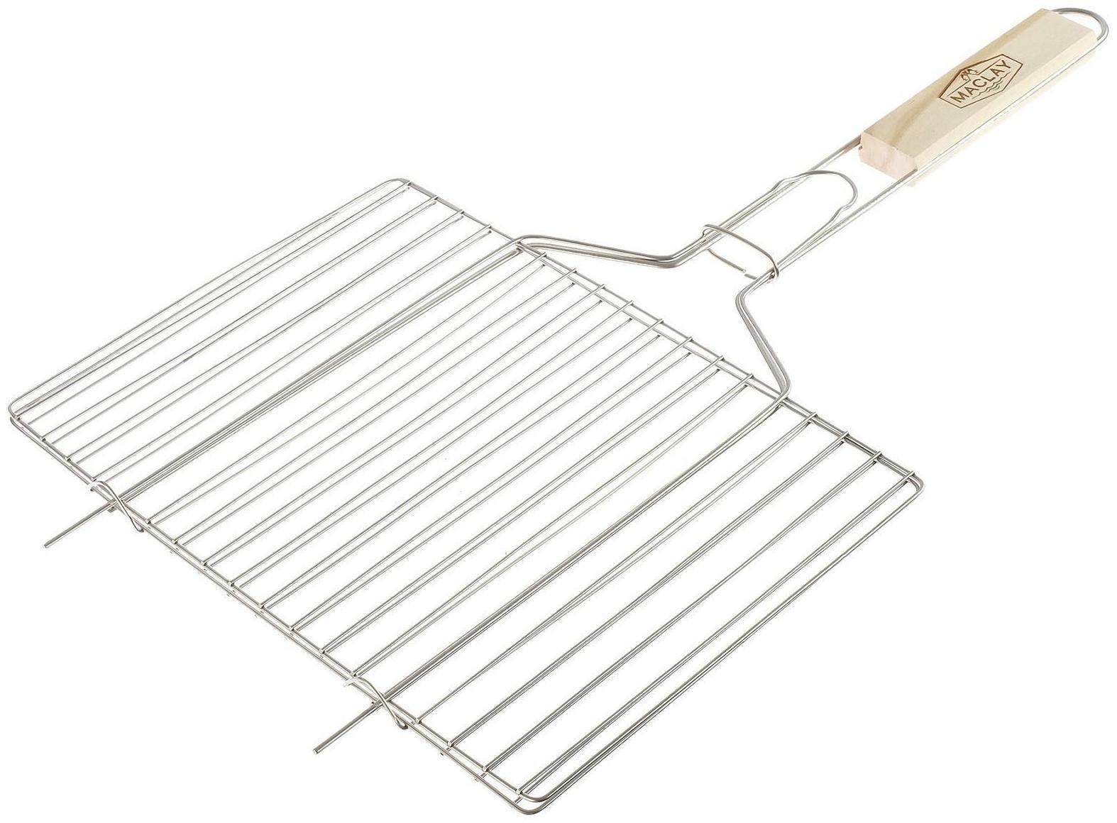 Решётка-гриль для мяса Maclay, хромированная сталь, размер 30 × 22,5 см