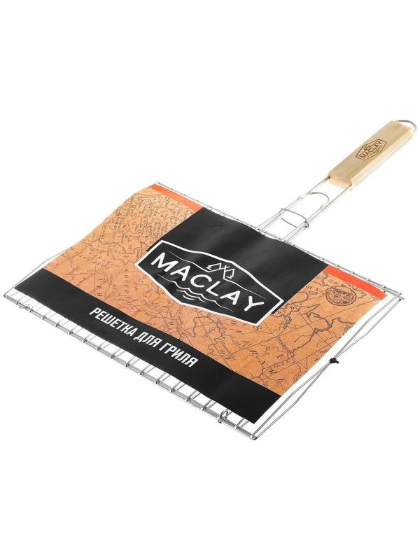 Решётка-гриль для рыбы двойная Maclay, хромированная сталь, размер 33,8 × 25 см