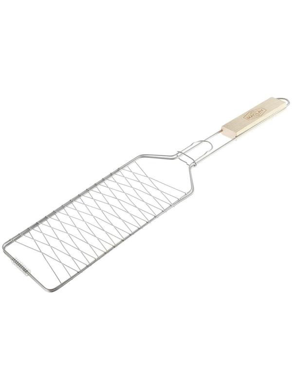 Решётка-гриль для рыбы одинарная Maclay, хромированная сталь, размер 62 × 12 см