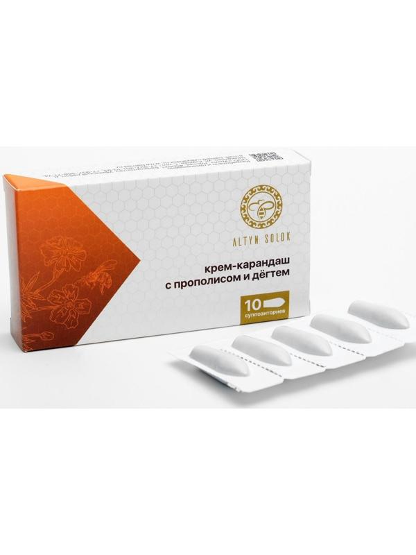 Крем- карандаш с прополисом и дегтем, 10 шт.