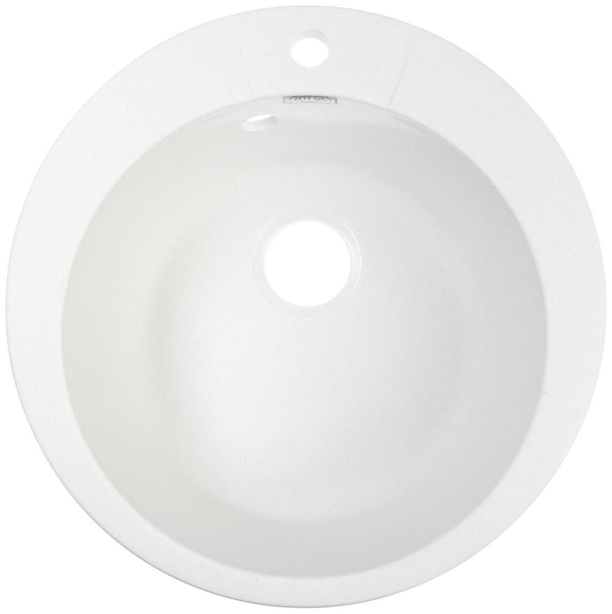 Мойка кухонная из камня ZETT lab. 5/Q7, d=495 мм, матовая, цвет хлопок