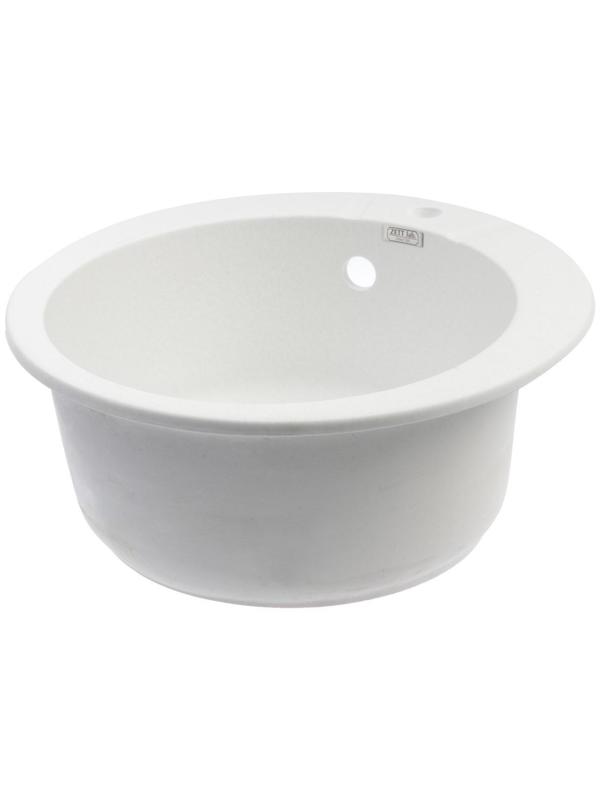 Мойка кухонная из камня ZETT lab. 5/Q7, d=495 мм, матовая, цвет хлопок