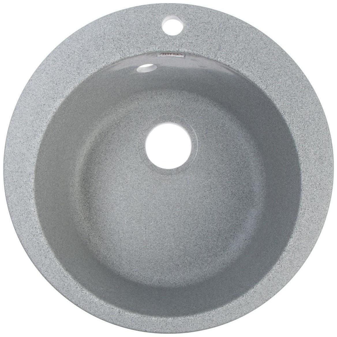 Мойка кухонная из камня ZETT lab. 5/Q8, d=495 мм, матовая, темно-серая