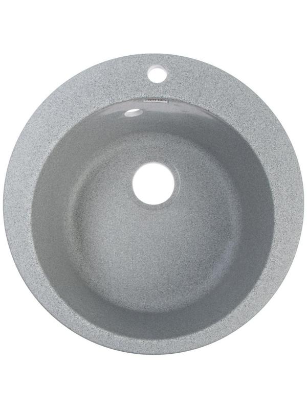 Мойка кухонная из камня ZETT lab. 5/Q8, d=495 мм, матовая, темно-серая