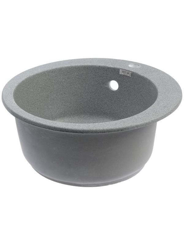 Мойка кухонная из камня ZETT lab. 5/Q8, d=495 мм, матовая, темно-серая