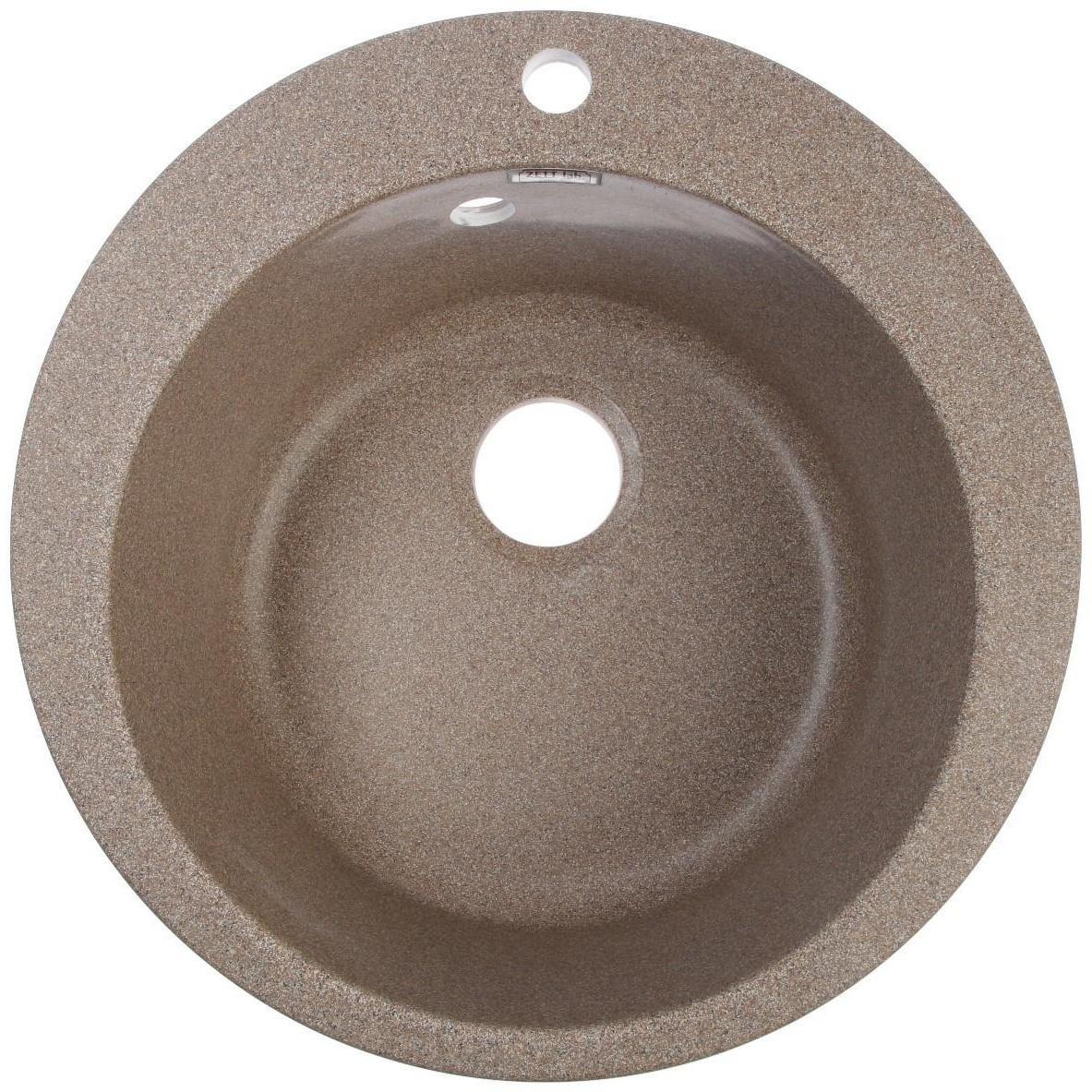 Мойка кухонная из камня ZETT lab. 5/Q9, d=495 мм, матовая, терракотовая