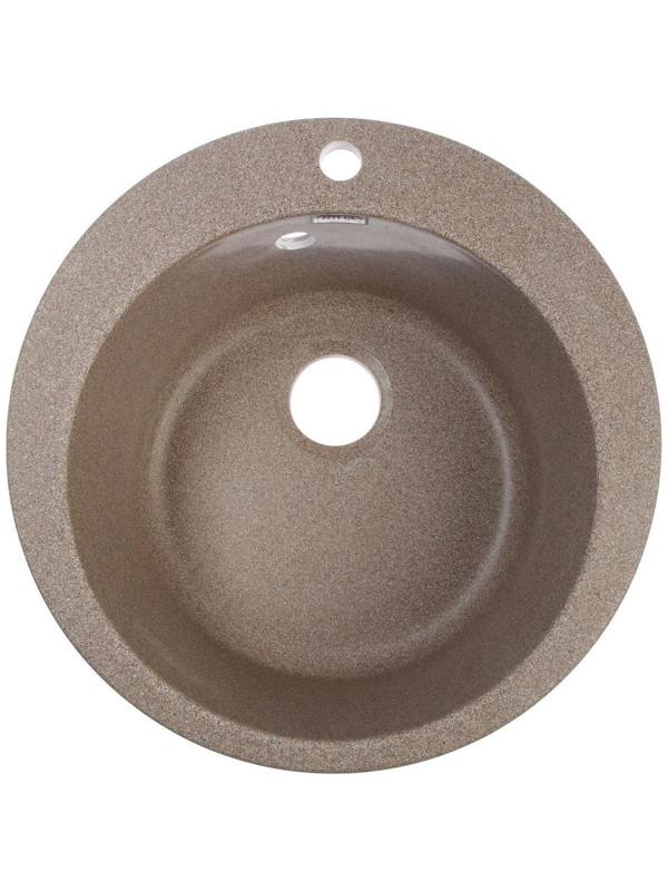 Мойка кухонная из камня ZETT lab. 5/Q9, d=495 мм, матовая, терракотовая