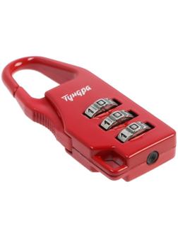 Замок навесной кодовый ТУНДРА ZK002, красный