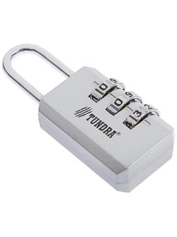 Замок навесной кодовый ТУНДРА ZK003, серый