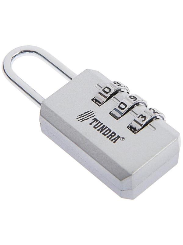 Замок навесной кодовый ТУНДРА ZK003, серый