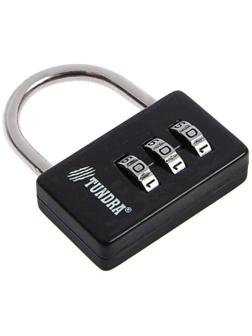 Замок навесной кодовый ТУНДРА ZK004, черный