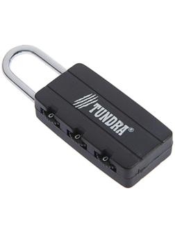 Замок навесной кодовый ТУНДРА ZK007, черный