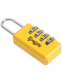 Замок навесной кодовый ТУНДРА ZK008, желтый