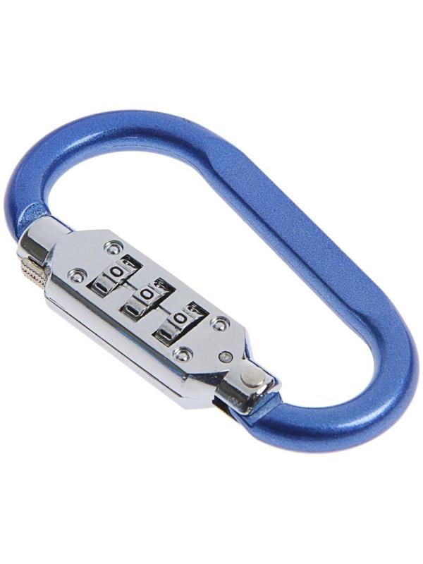 Карабин с кодовым замком ТУНДРА, цвет синий