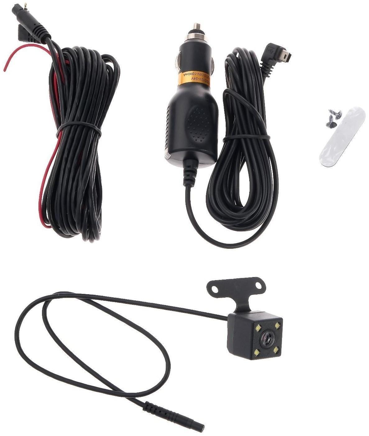 Видеорегистратор 2 камеры, HD 1080P, IPS 4.0 WDR, обзор 170°