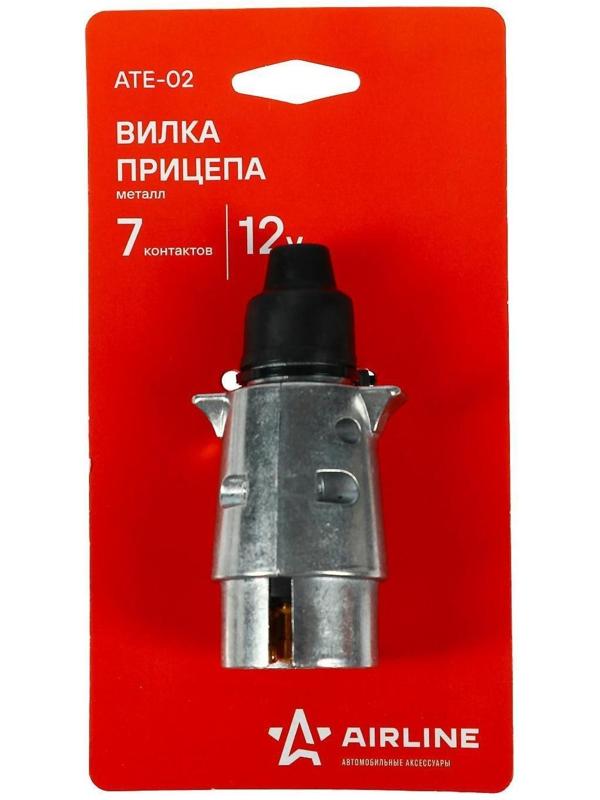 Вилка прицепа 7 контактов, металл, ATE-02