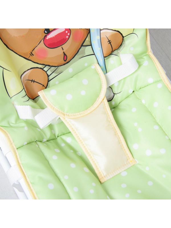 Шезлонг - качалка для новорождённых «Мишка под одеялком», игровая дуга, игрушки МИКС