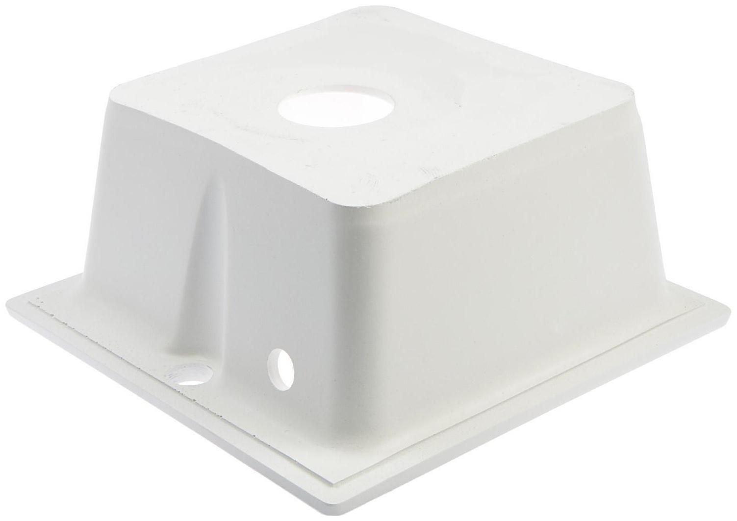 Мойка кухонная из камня GRANMILL 18, 415х415х200 мм, белая