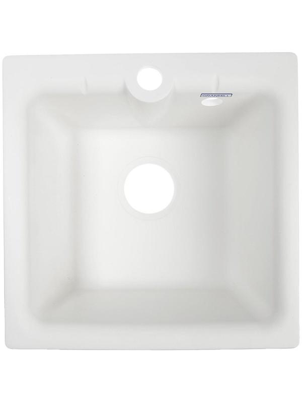 Мойка кухонная из камня GRANMILL 18, 415х415х200 мм, белая