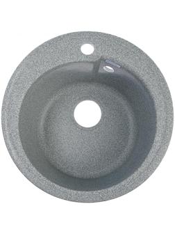 Мойка кухонная из камня GRANMILL 19, d=440 мм, глубина 18 см, темно-серая