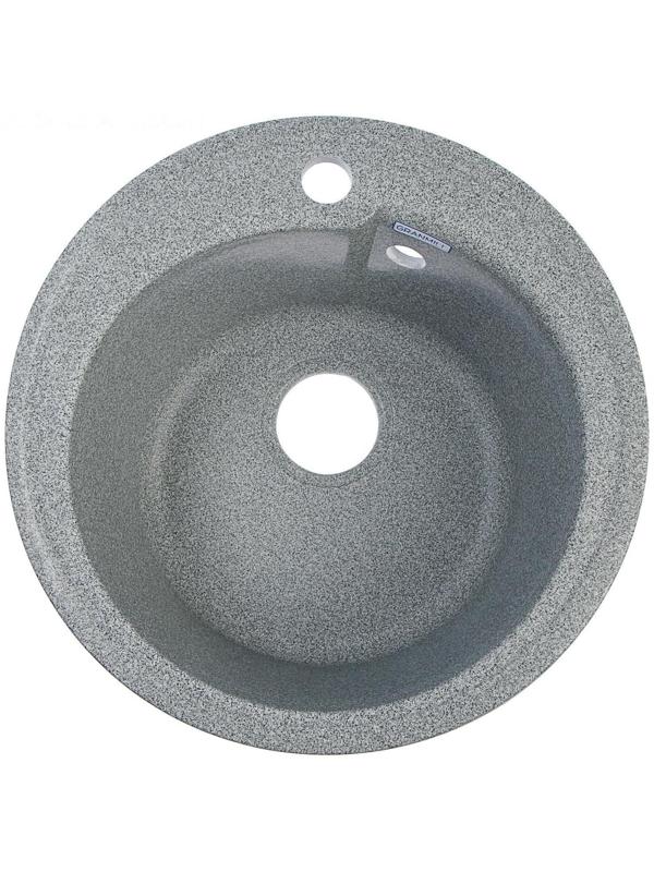 Мойка кухонная из камня GRANMILL 19, d=440 мм, глубина 18 см, темно-серая