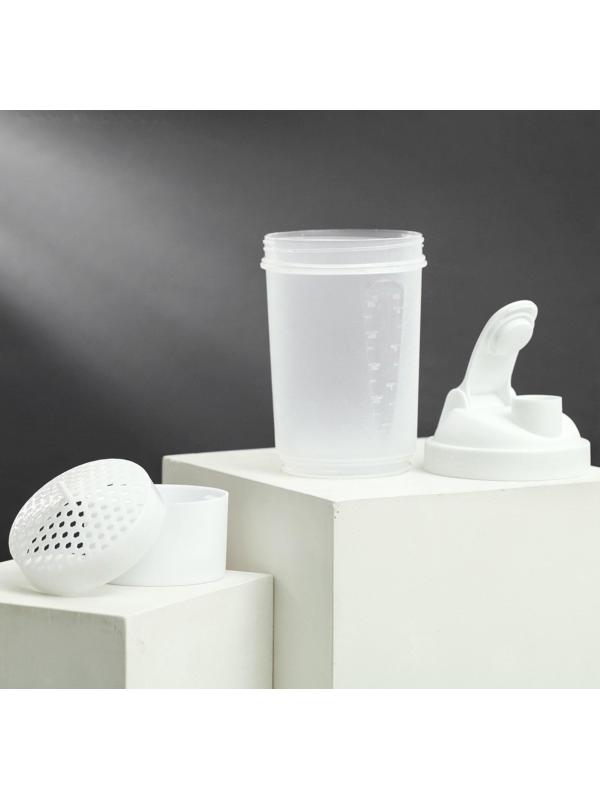 Шейкер спортивный с чашей под протеин, 500 мл