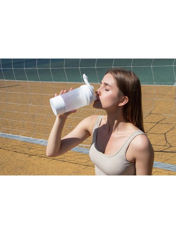 Шейкер спортивный с чашей под протеин, 500 мл