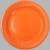 Тарелка бумажная, однотонная, цвет оранжевый