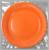 Тарелка бумажная, однотонная, цвет оранжевый
