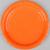 Тарелка бумажная, однотонная, цвет оранжевый