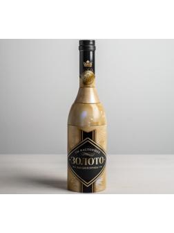 Коробка жестяная в форме бутылки «Золото», 29,7 см × 8 см × 8 см