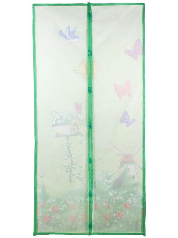 Сетка антимоскитная на магнитах для защиты от насекомых «Мельница», 100×210 см