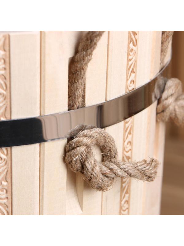 Запарник из липы, 9 л, пластиковая вставка, ручка-веревка (Рисунок  4)