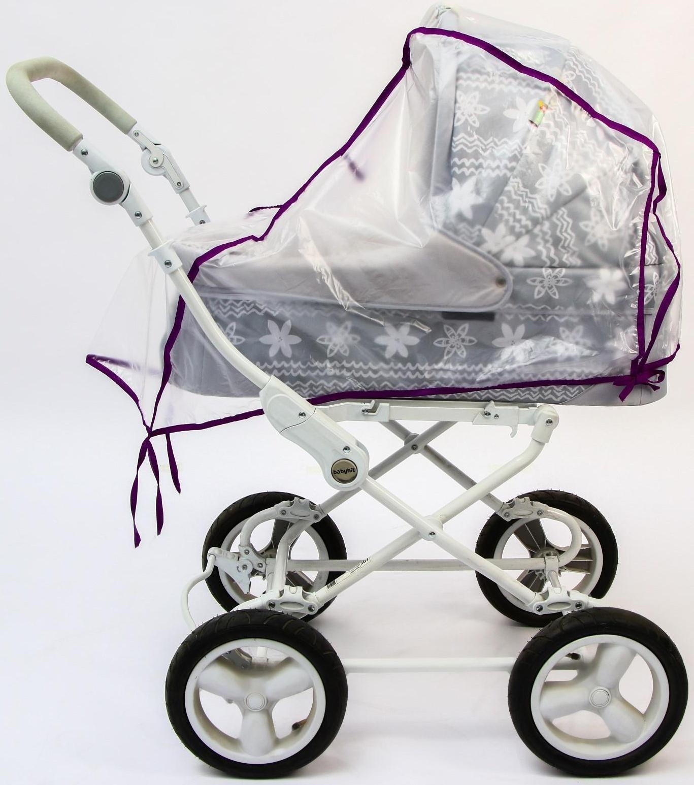 Универсальный дождевик для детской коляски, с окном