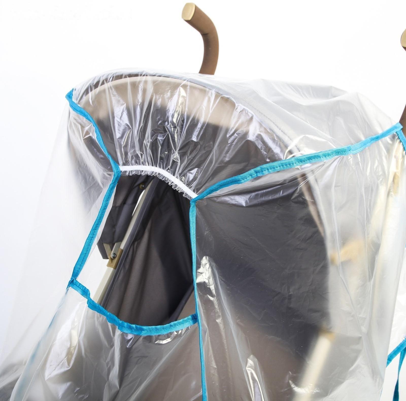 Универсальный дождевик для детской коляски, с окном