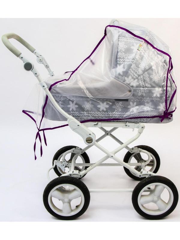 Универсальный дождевик для детской коляски, с окном