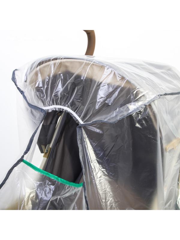 Универсальный дождевик для детской коляски, с окном