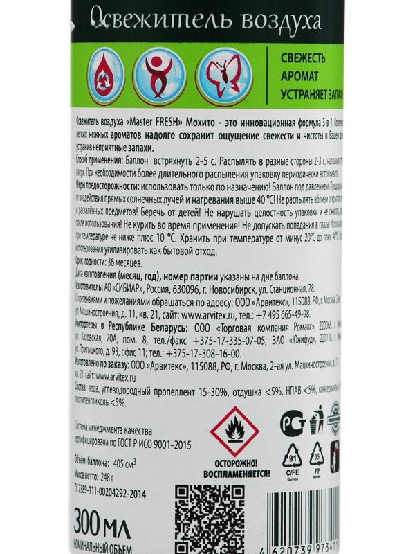 Освежитель воздуха Master Fresh , мохито, 300 мл