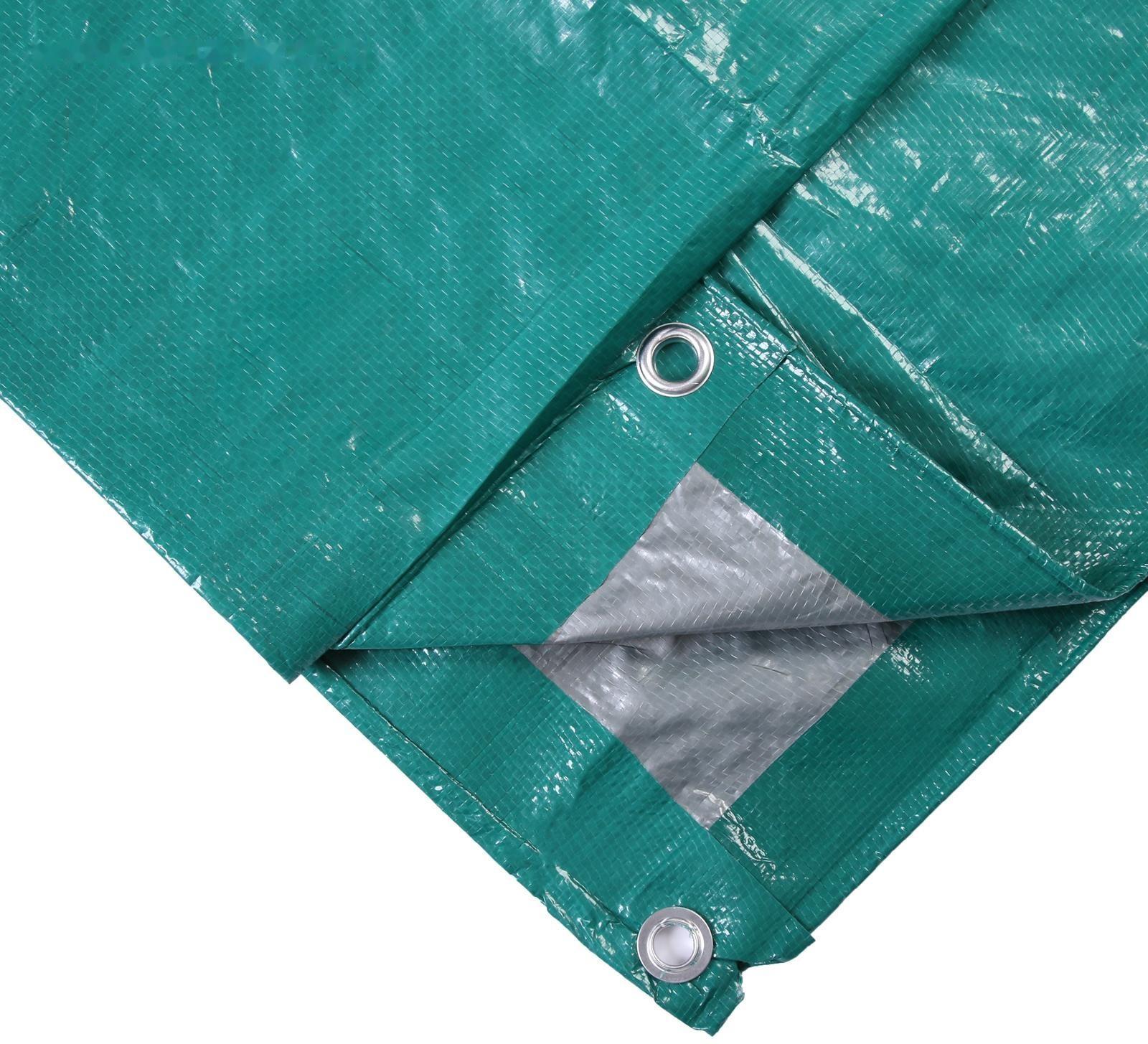 Тент защитный, 8 × 4 м, плотность 120 г/м², УФ, люверсы шаг 1 м, зелёный