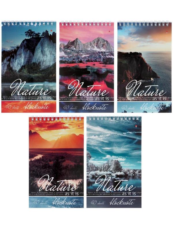 Блокнот А5, 40 листов на гребне 